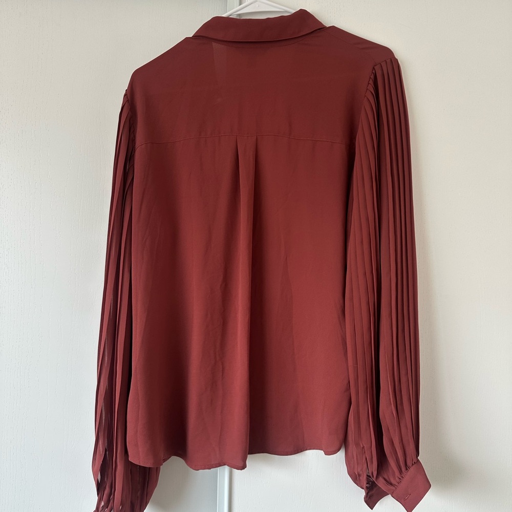 Express Rust Button Down Shirt - Picture 2 of 2